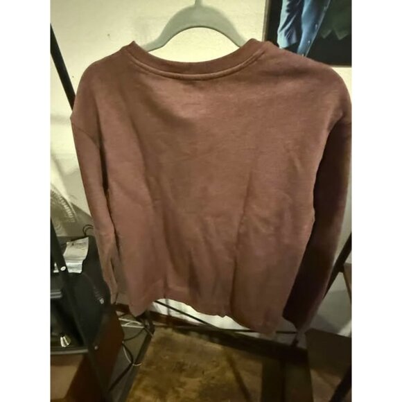 Boys Dark Brown Fleece Crewneck Sweatshirt L Husky - Picture 2 of 3